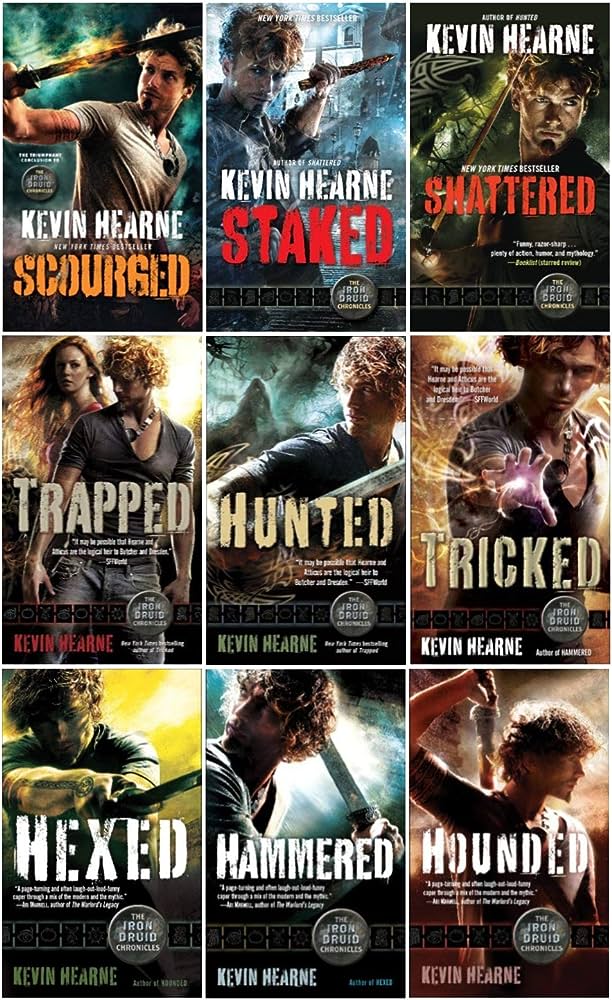 Covers of The Iron Druid Chronicles